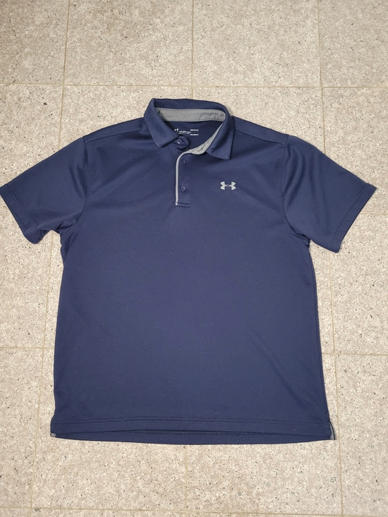 Under Armour Other - Under Armour Navy Polo with Gray Trim Size Large